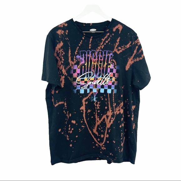 Biggie Smalls Custom Bleach Splatter Short Sleeve Shirt SZ 2XL Upcycled - Picture 2 of 5